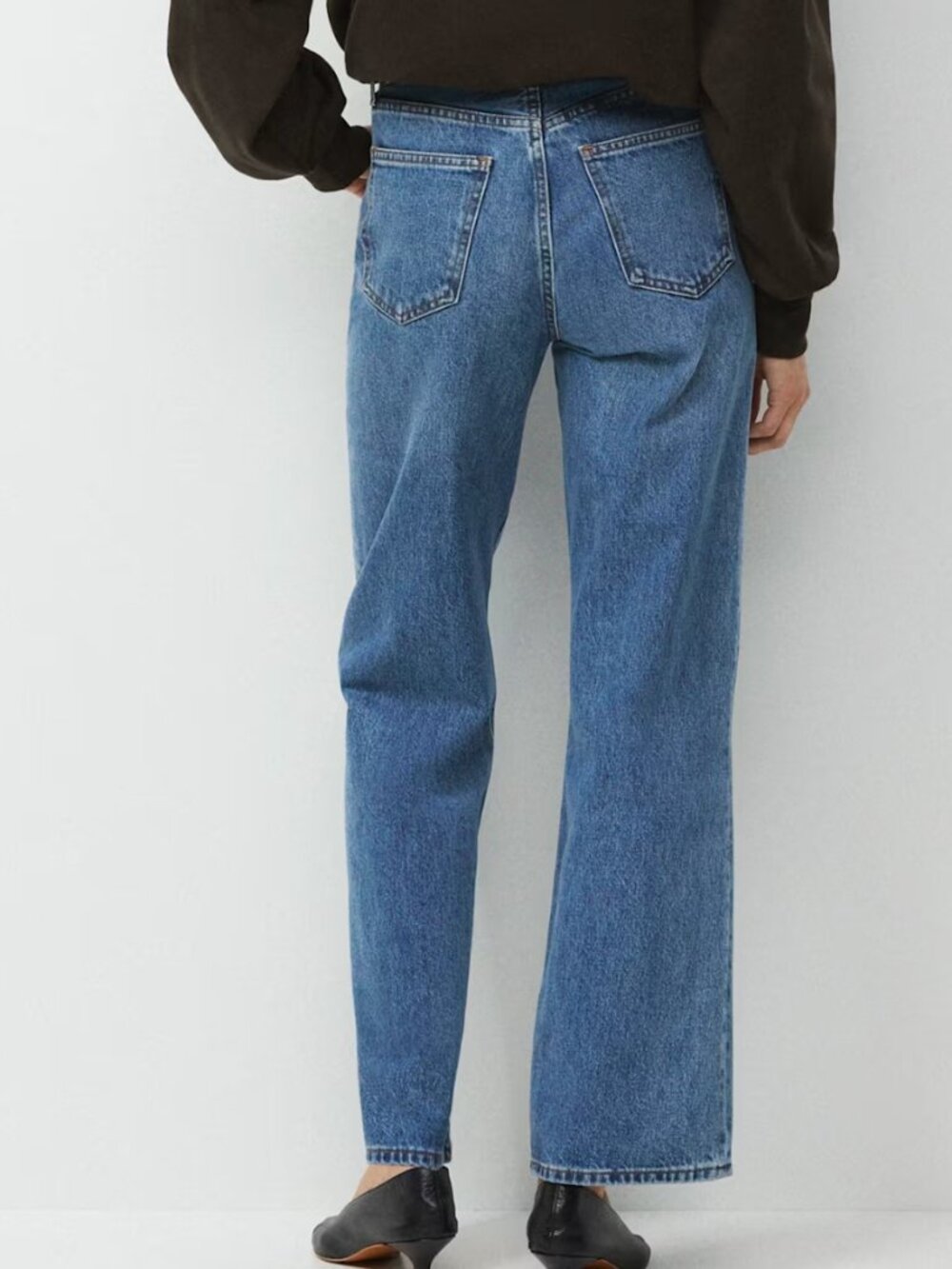 Denim Forum The Farrah Hi-Rise Wide Jean - Picture 2 of 4